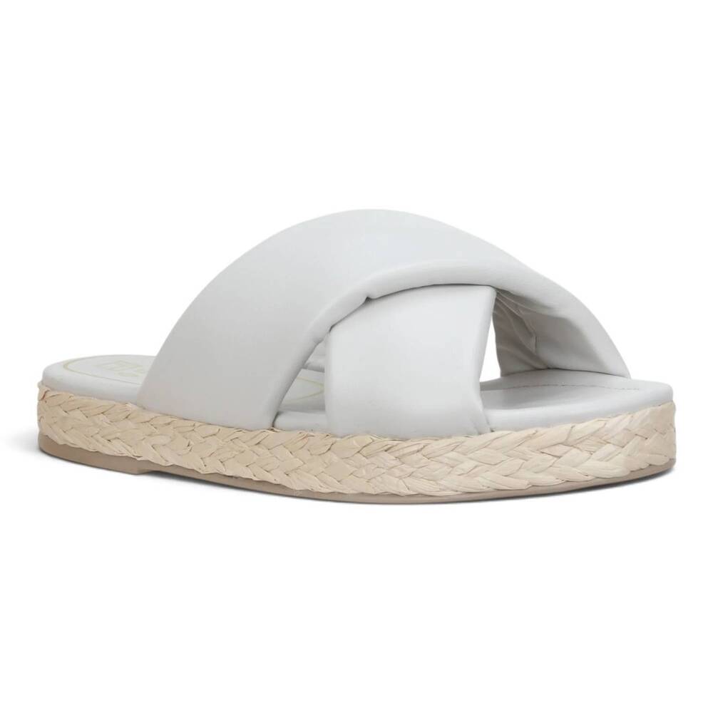 NEW OFFLINE women's janelle espadrille flatform sandals in off white